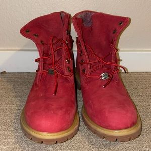 red timberland boots